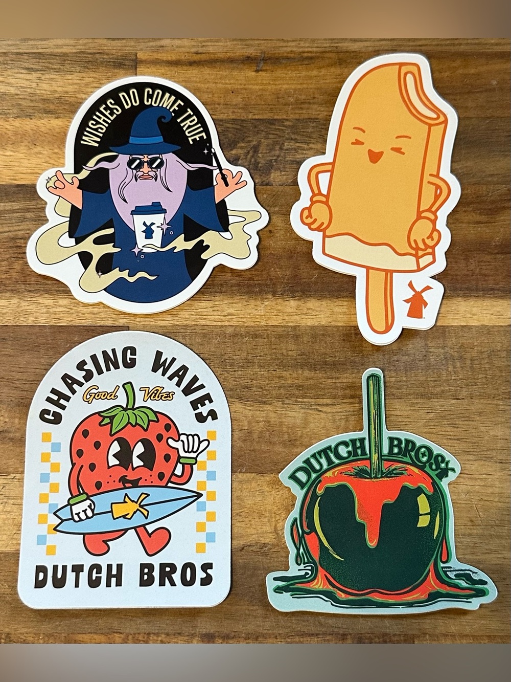 Dutch Bros Coffee 4 piece Sticker Set